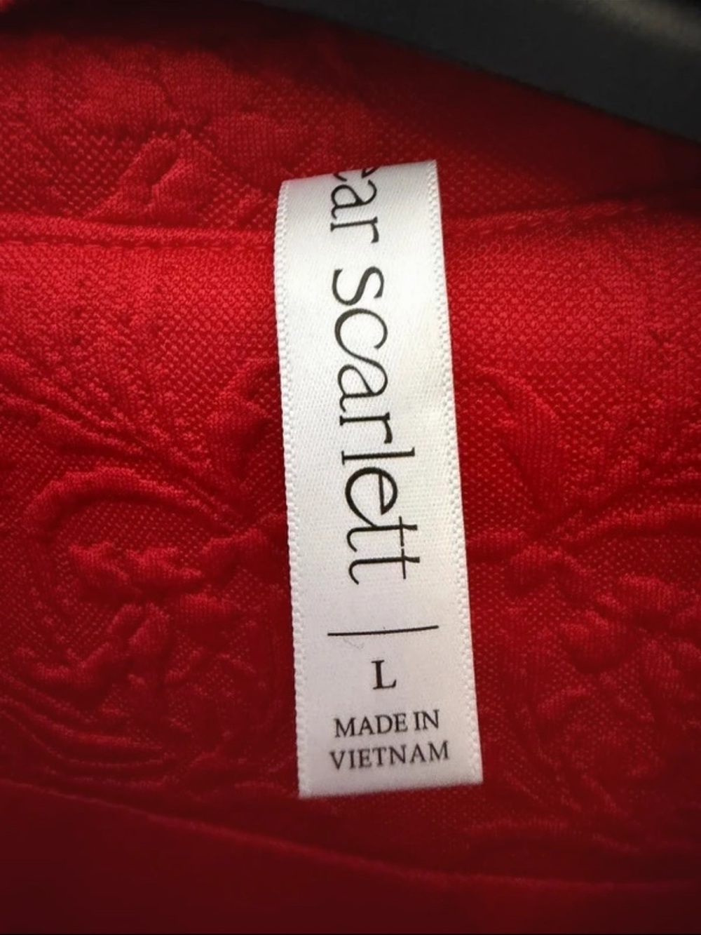 Scarlett Red Textured Open Front Robe Jacket - Picture 2 of 6